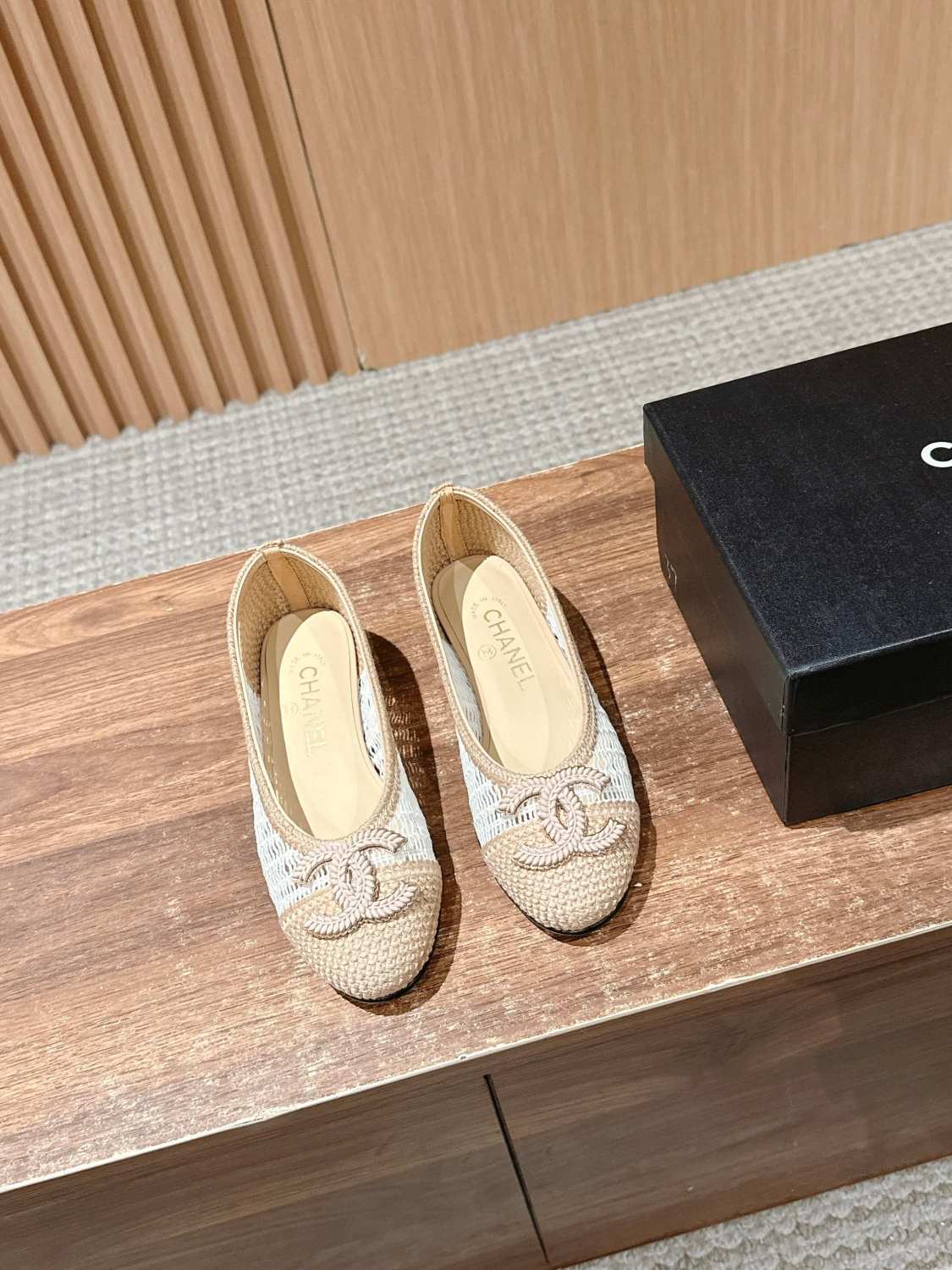 Chanel Women's Summer Solid Colour Mesh Ballet Flat Simple Dance Shoes #76748