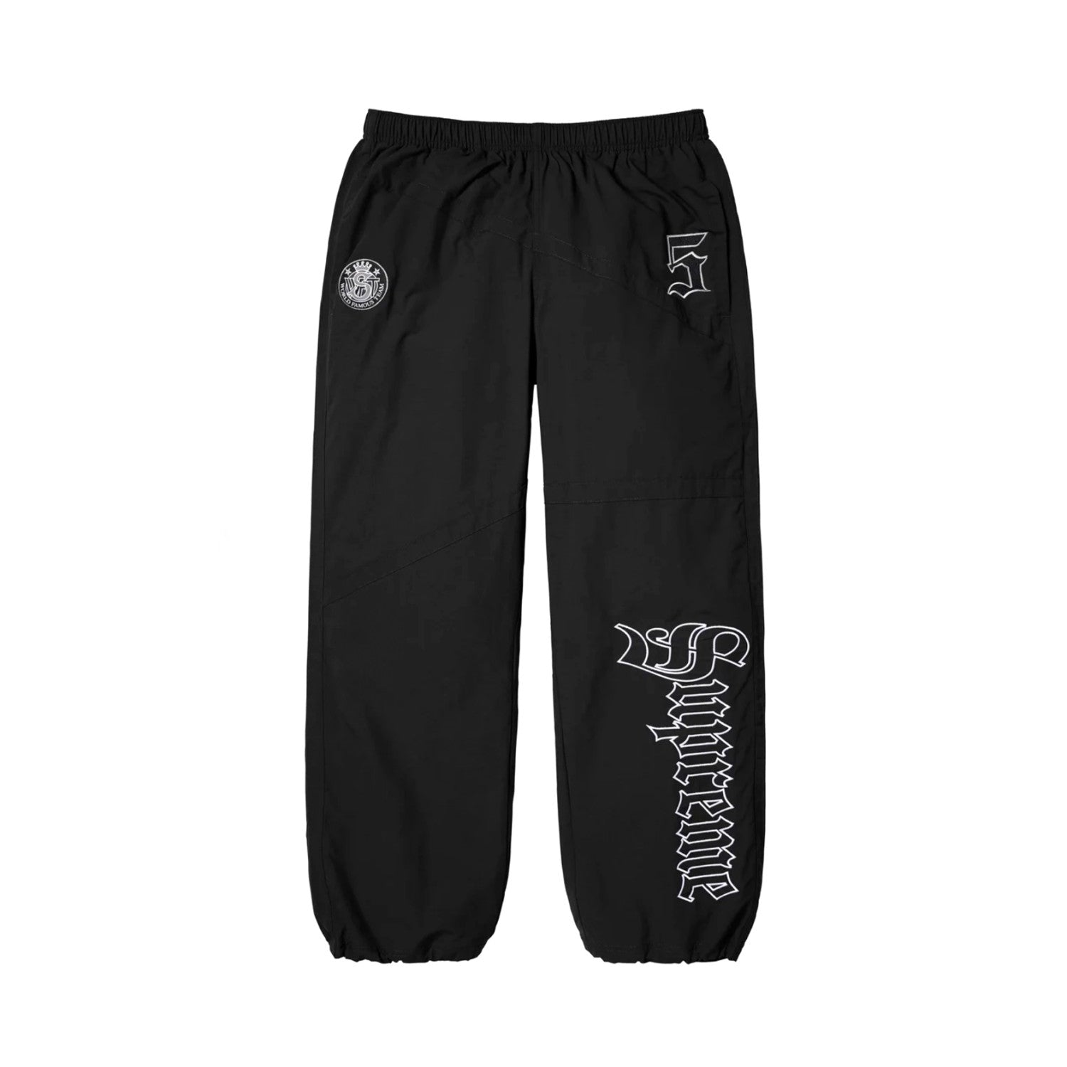Supreme SS25 WEEK12 Old English Track Jacket Men's And Women's Spring/autumn Logo Pattern Patchwork Zipper Stand-up Collar Long-sleeved Jacket And Sweatpants Pants Set Suit #77832