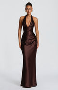 Elowen Maxi Dress - Plum Brown