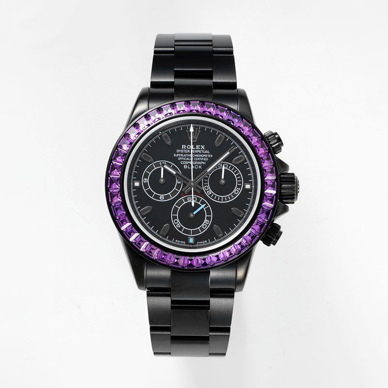 Rolex Mechanical Watch With Black Synthetic Bezel #96923