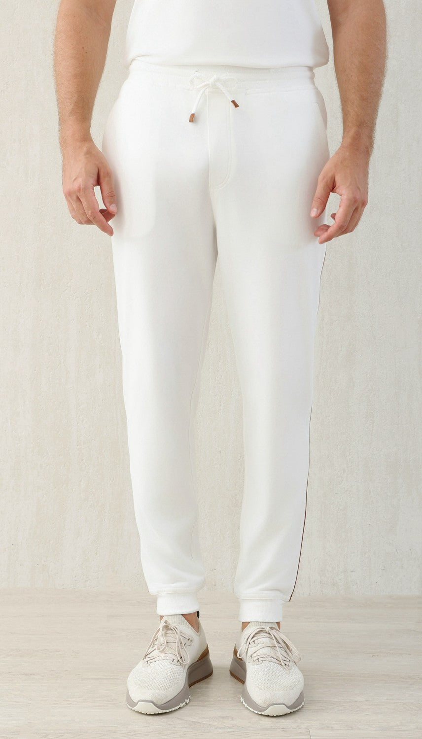 Brunello Cucinelli Men's Lace-up Sweatpants Four Seasons Solid Color Cotton Casual Drawstring Trousers Pants Ngvp #1767