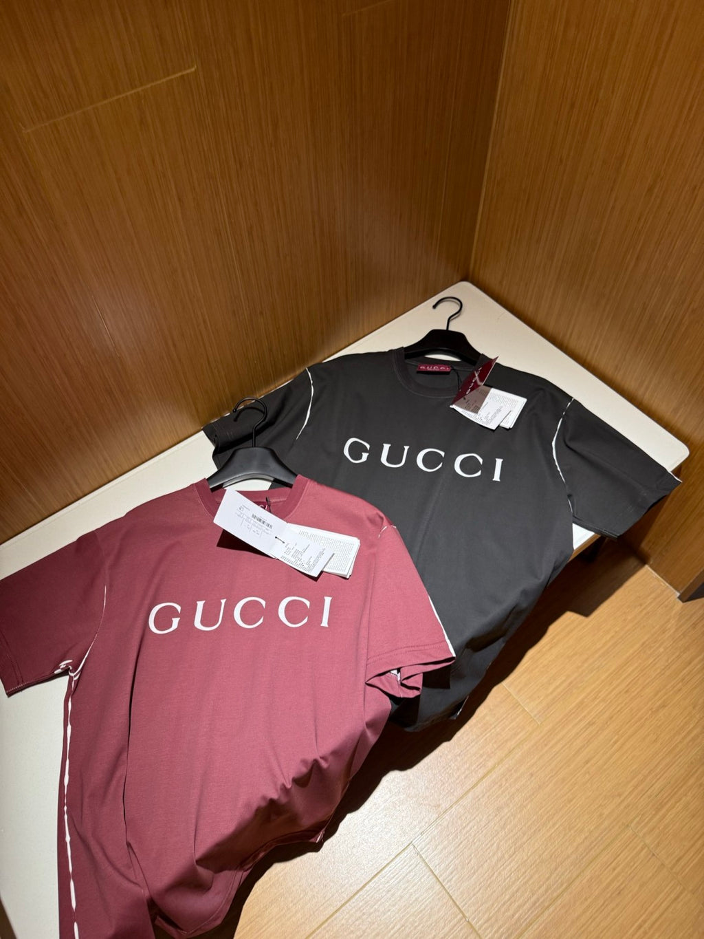 Gucci Men's Summer Solid Color Letter Print Round Neck Cotton Short Sleeve T-Shirt #75964