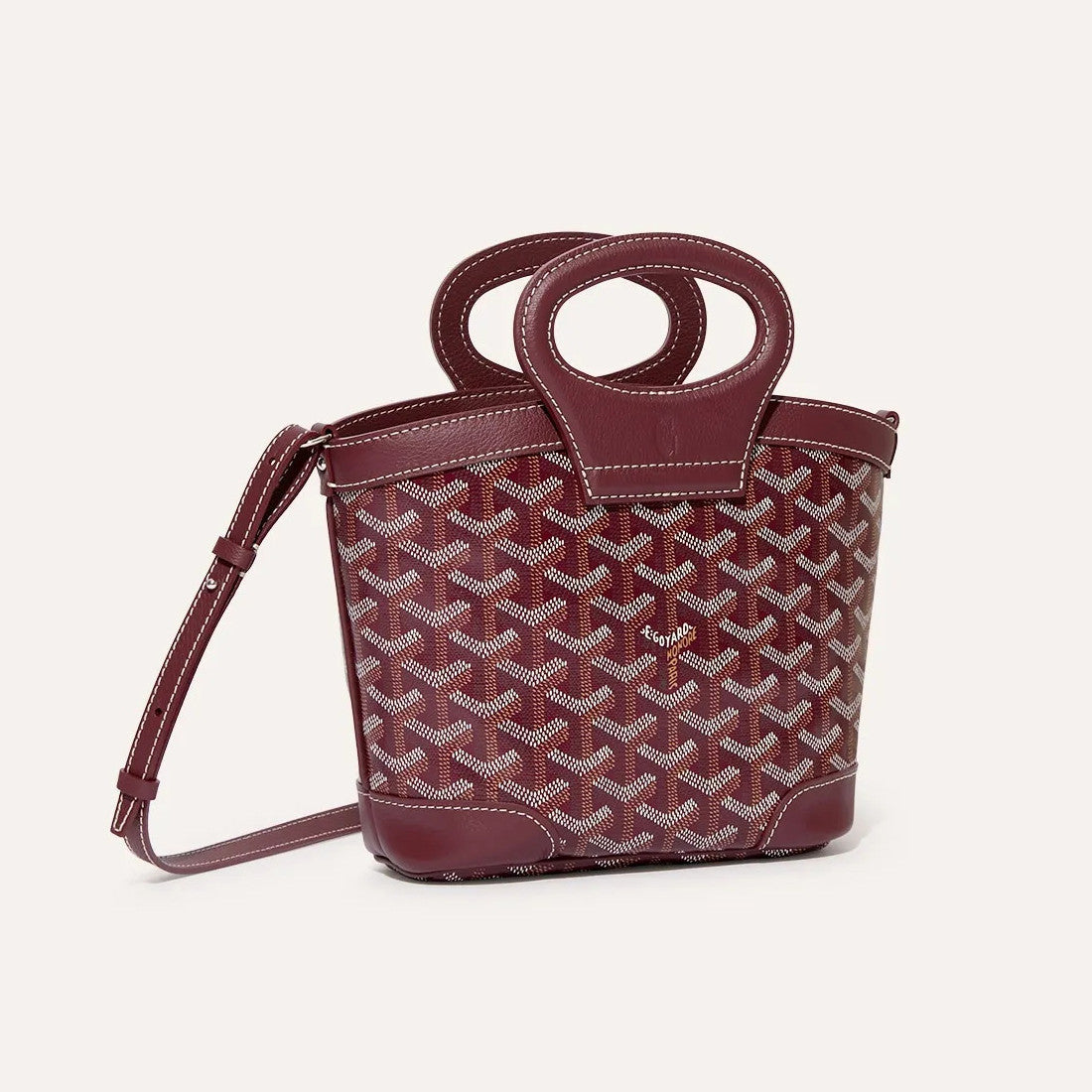 GOYARD Beluga Women's Y-shaped Floral Print Adjustable Detachable Shoulder Strap Canvas And Calfskin Shoulder Mini Bag Crossbody Handbag Bags #77441