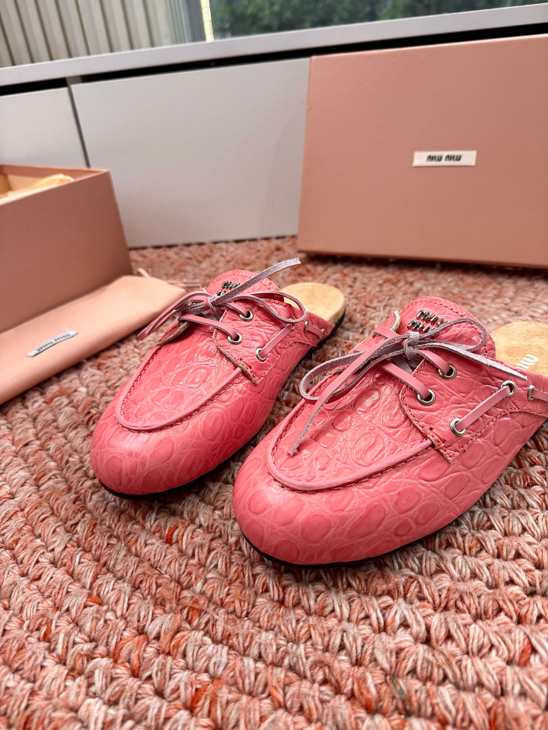 MiuMiu Mesh Mary Jane Shoes #383828
