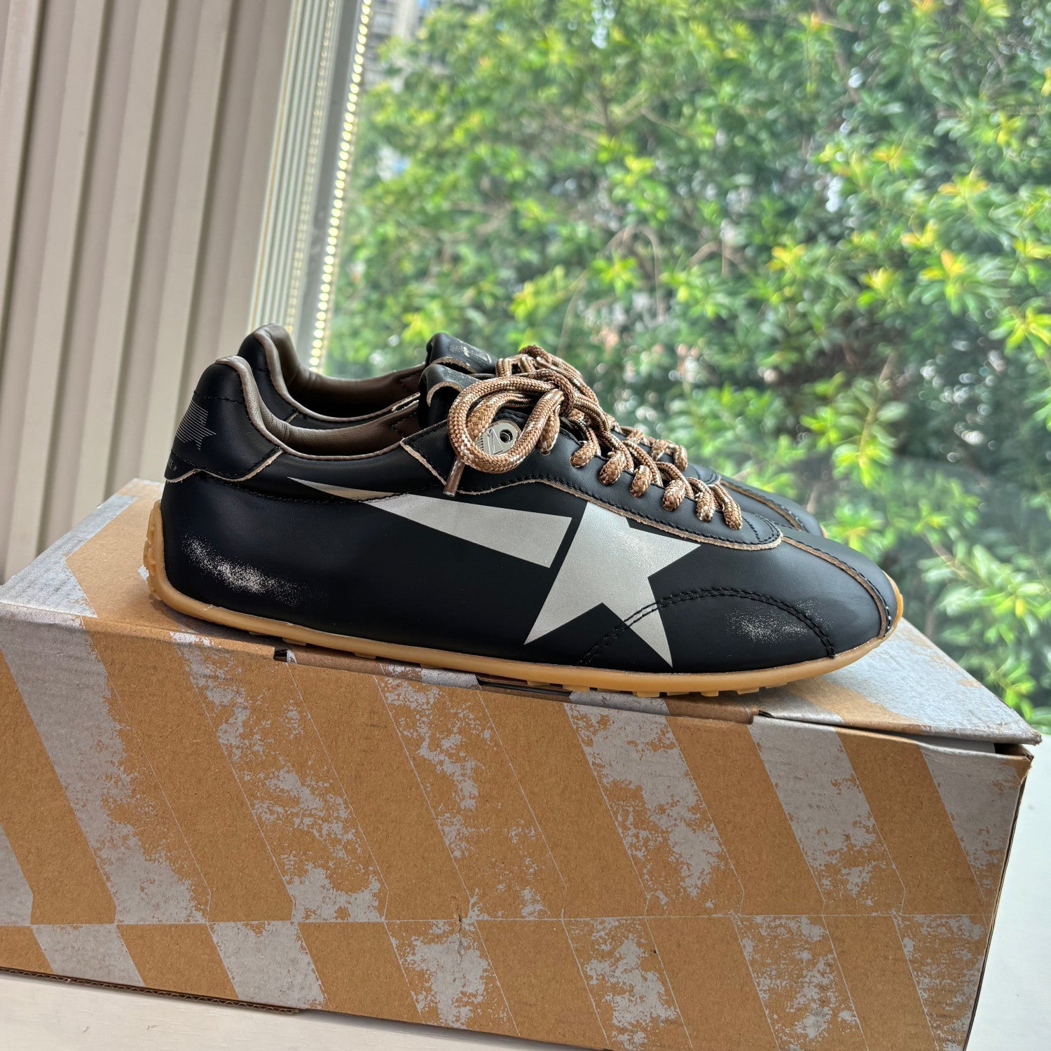 Golden Goose Women's Spring/Fall Fashion Casual Round Toe Lace Up Leather Suede Low Top Flat Slip On Sneakers Shoes #78915