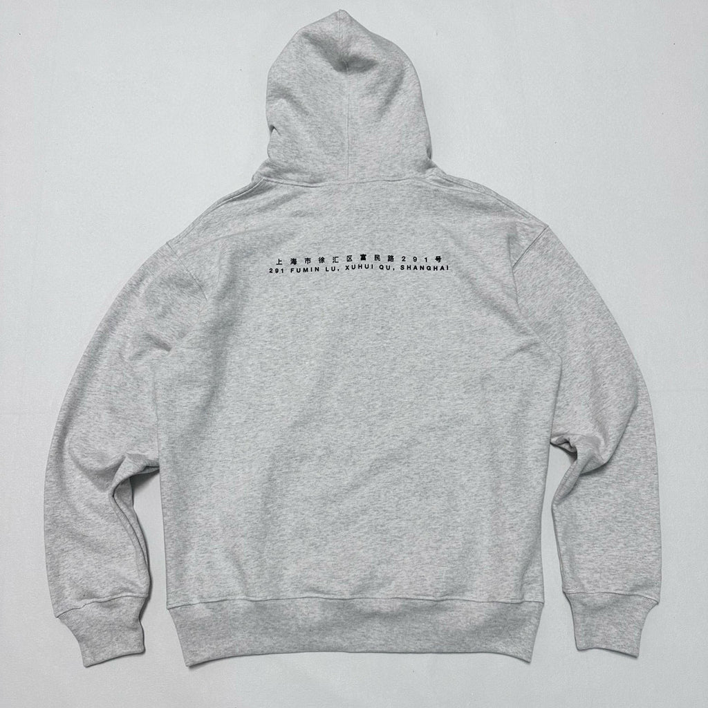 Supreme Men's and Women's Autumn/Winter Shanghai Opening Limited Collection Leopard Print Box Logo Grey Hooded Sweatshirt #99441