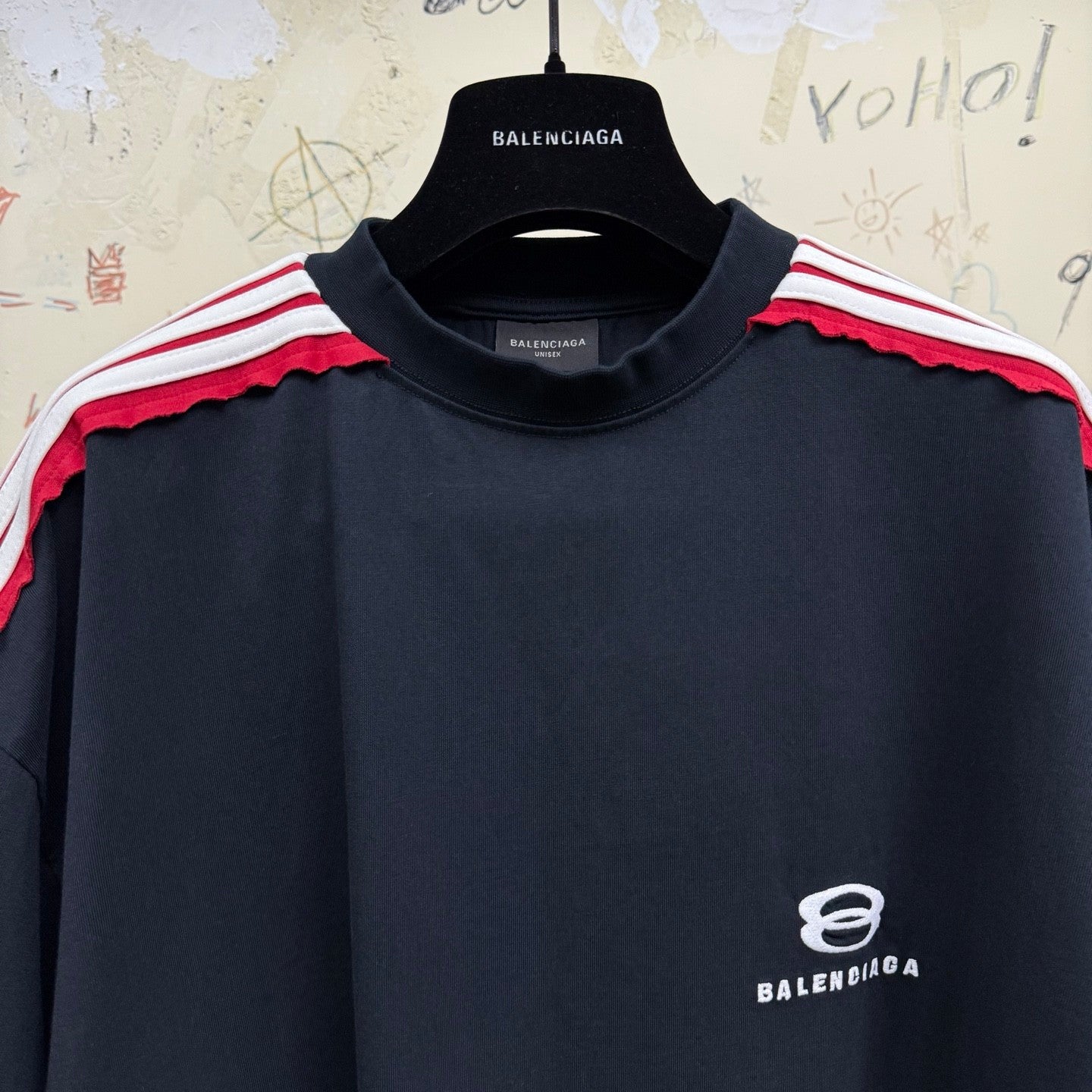 Balenciaga UNITY SPORTS ICON Men's Summer Solid Color Crew Neck Cotton Short Sleeve Silhouette T-Shirt #77742
