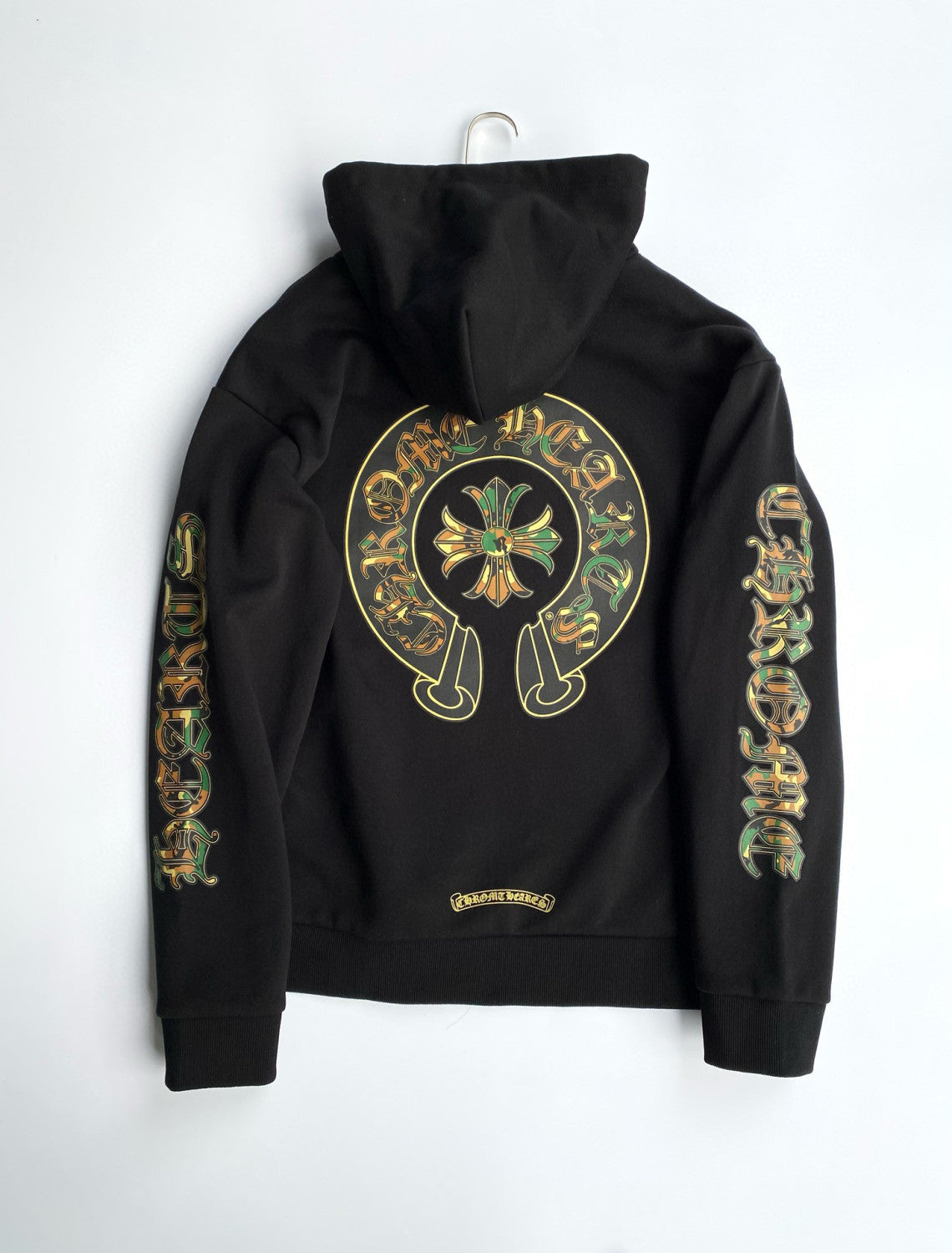 Chrome Hearts Men's Autumn Black Hooded Sweatshirt Pullover Casual Sweatpants Set Suit #97426