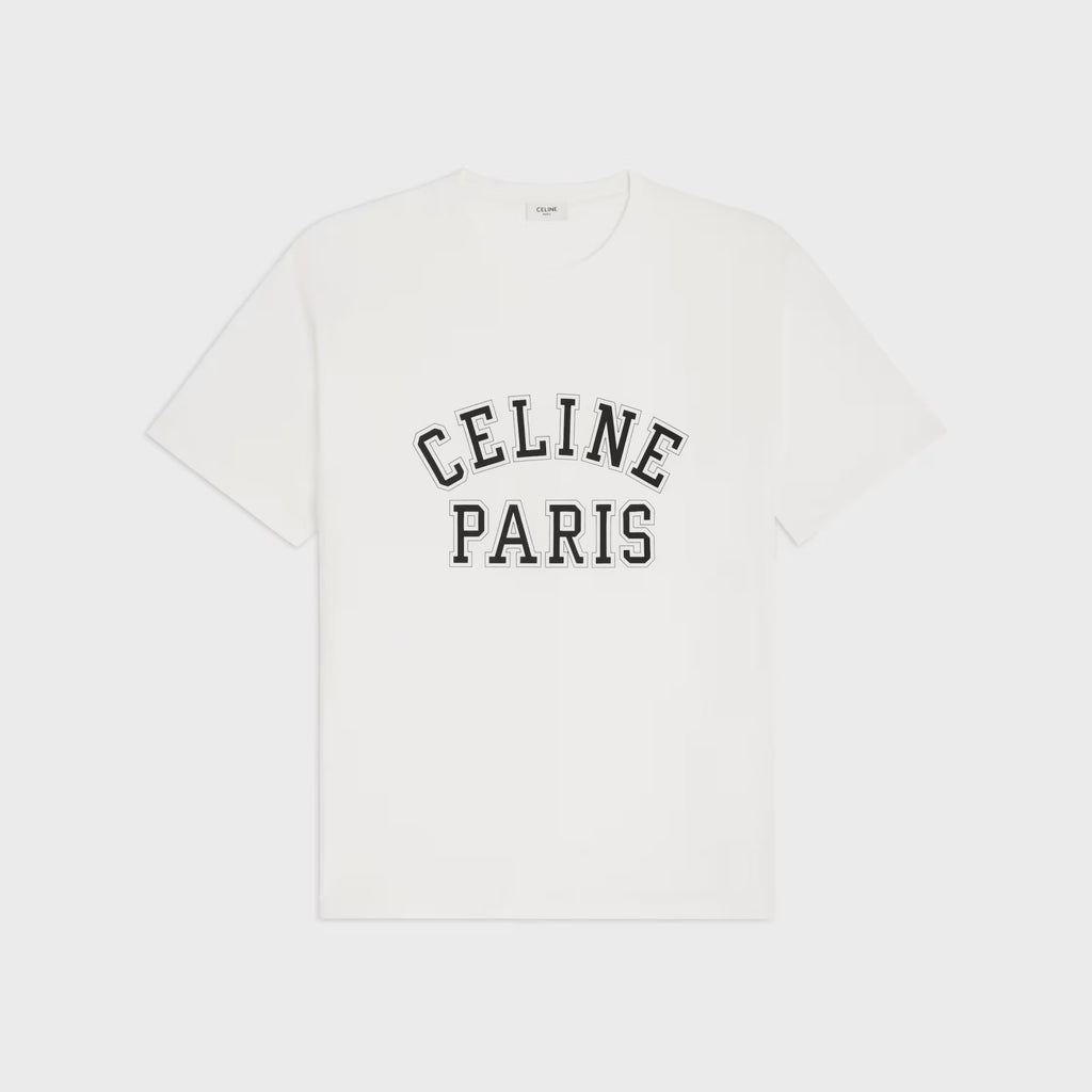 Celine Men's And Women's Summer Fashion Casual Crew Neck Pullover Letter Print Pattern Short Sleeve T-Shirt #79274