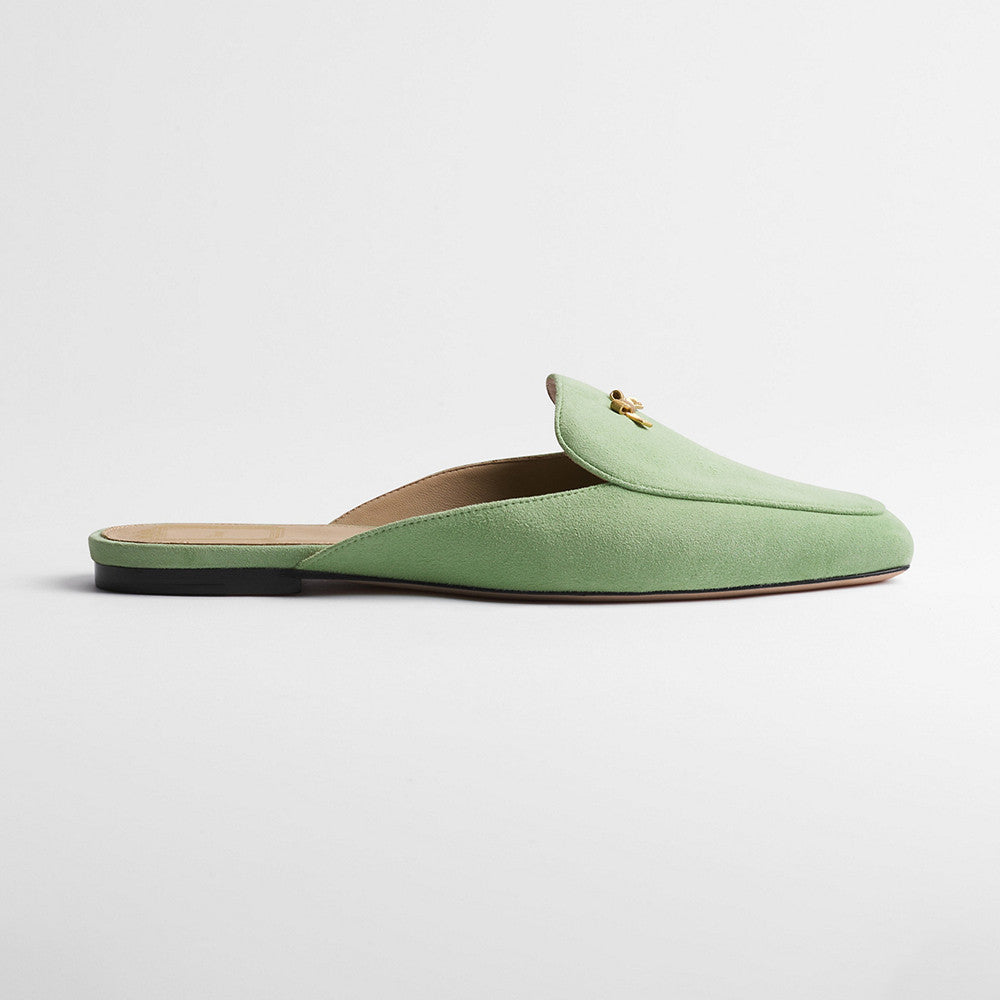 DIOR Baby Bow Mule Pistachio Suede Goatskin #377752