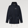 Louis Vuitton Men's Solid Logo Embroidered Hooded Zipper Blue Long Sleeve Fitted Parker Jacket Coat #71458