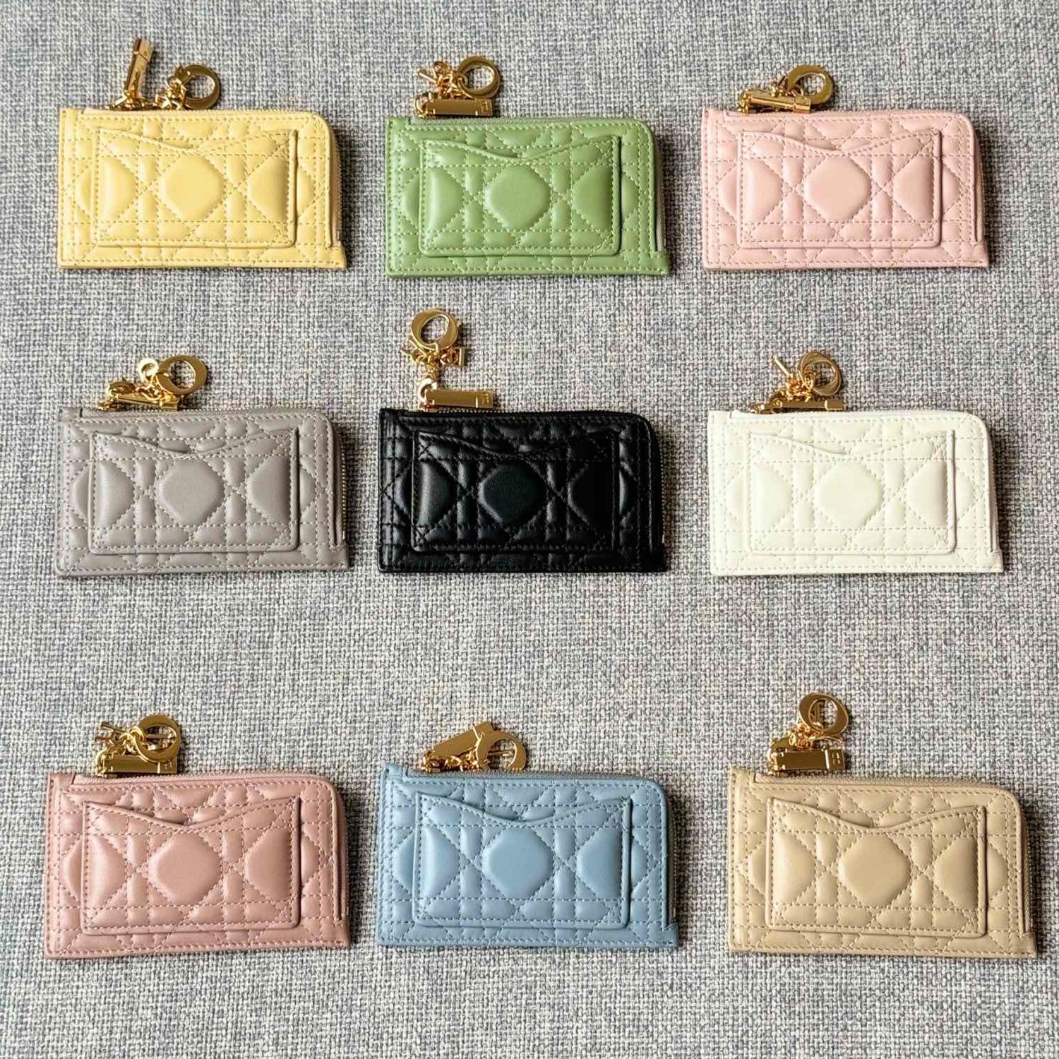 Dior Lady Dior Cosmos Zipped Card Holder Women's Fashion Temperament Logo Solid Colour Metal Decoration Card Case Card Holder Bag Bags S0965ONMJ  #81143