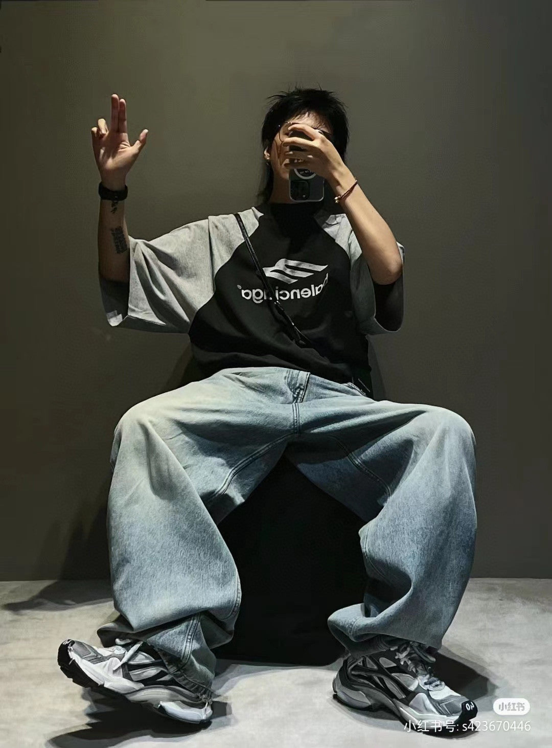 Balenciaga Clashing Colours Short Sleeve T-Shirt #96593