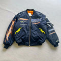 Vetements Men's Spring And Autumn Fashion High Street Racing Suit Metal Zipper Standing Collar Jacket Embroidered Logo Black Jacket  #98328