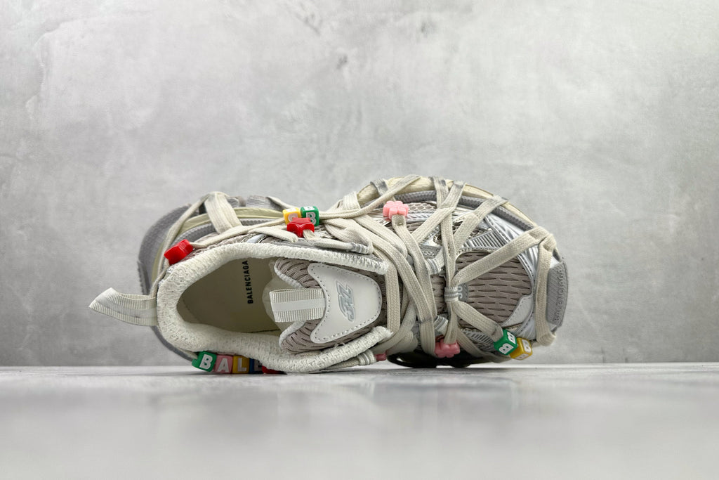 Balenciaga Women's 3xl Extreme Lace Sneaker in Eggshell Multicolor #376551