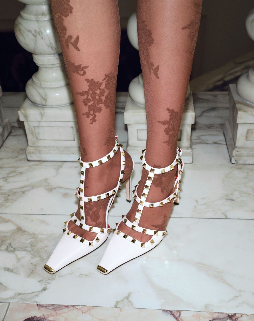 Valentino Rockstud Kidskin Pumps 100mm for Woman #385071