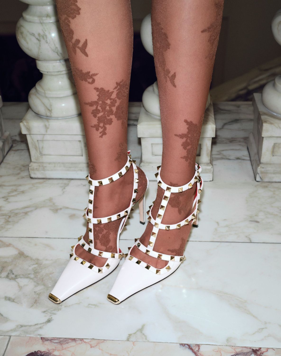 Valentino Rockstud Kidskin Pumps 100mm for Woman #385071