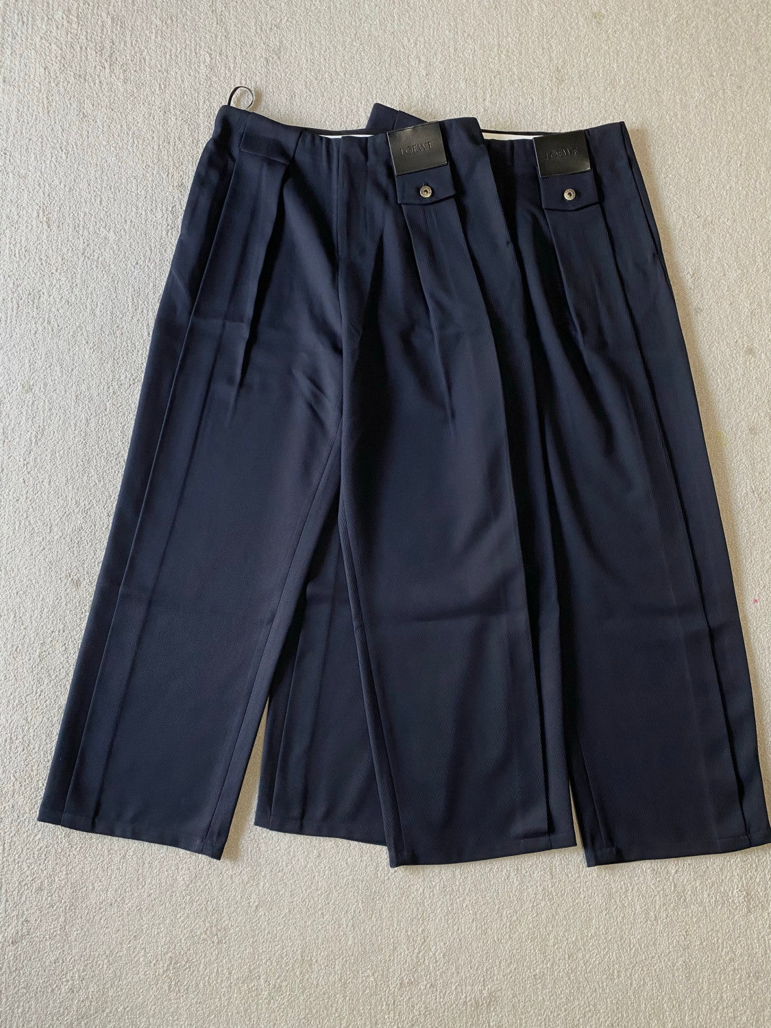 Loewe Trousers in Wool Blue #334437