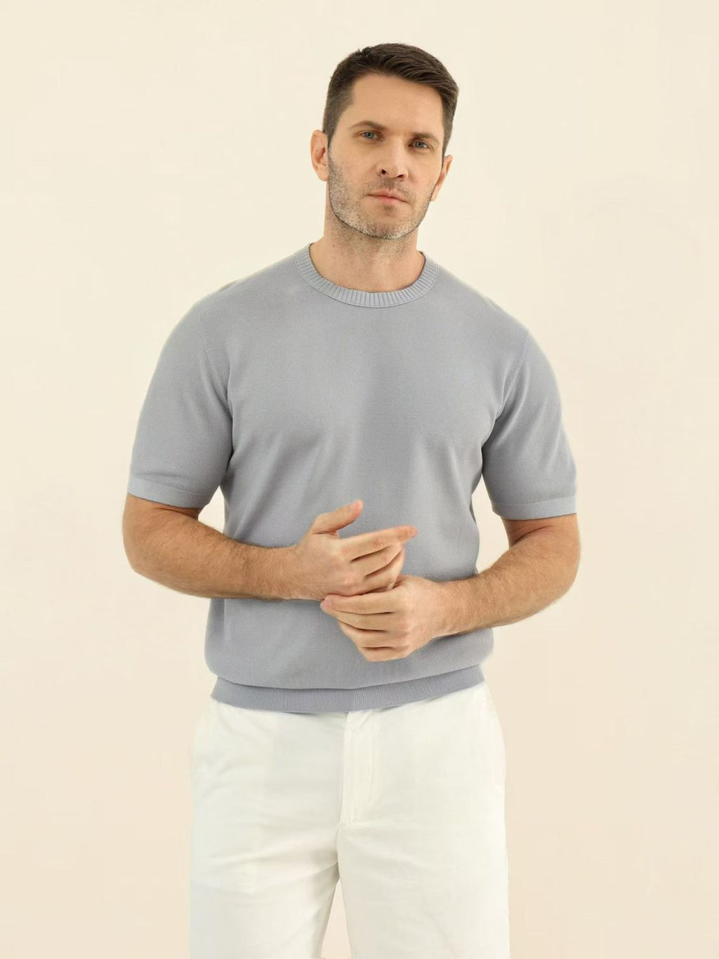 Loro Piana Solid Color Round Neck Pullover Short Sleeve T-shirt #377035