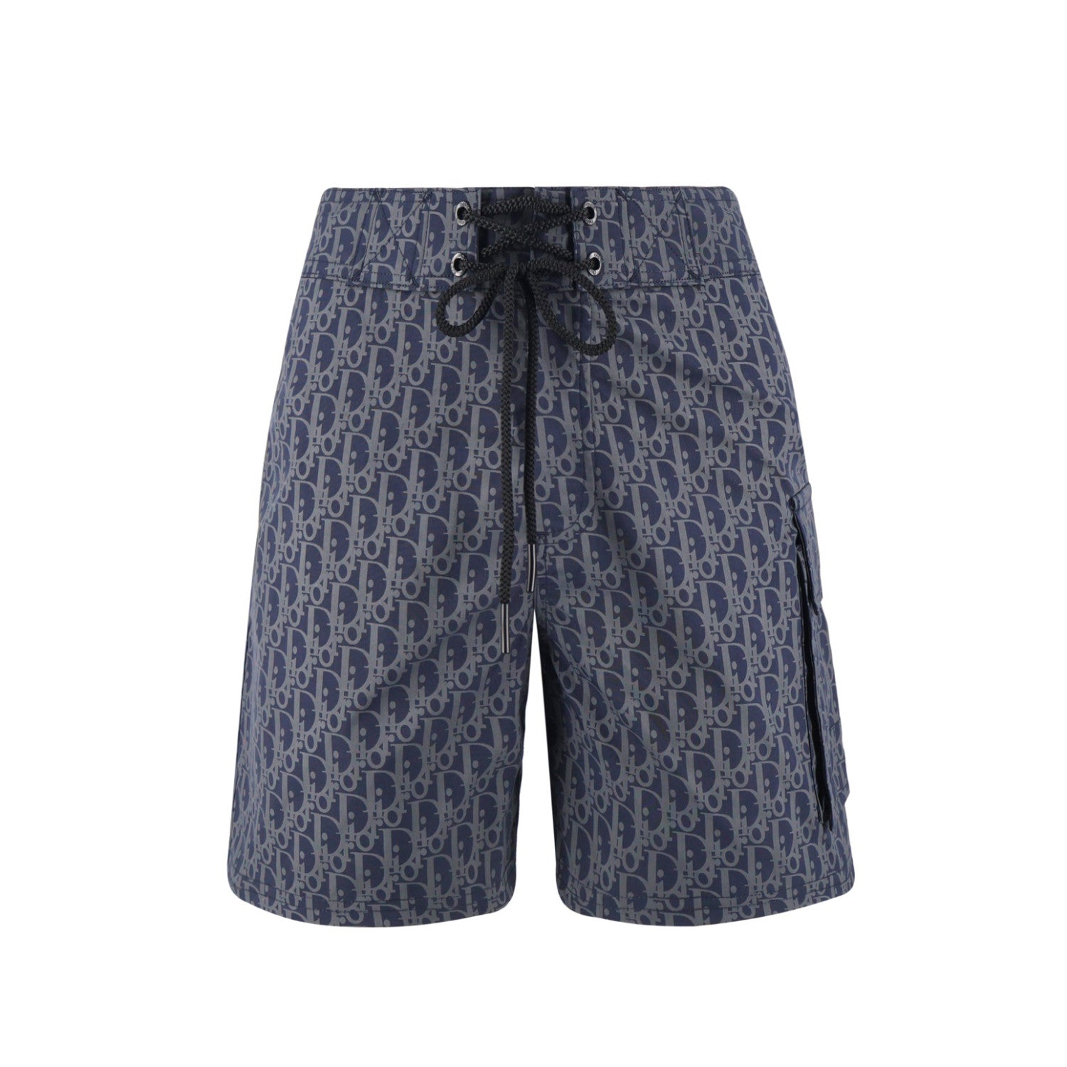 Dior Men's Summer Solid Colour Letter Print Lace Up Casual  Straight Swimming Shorts #77469