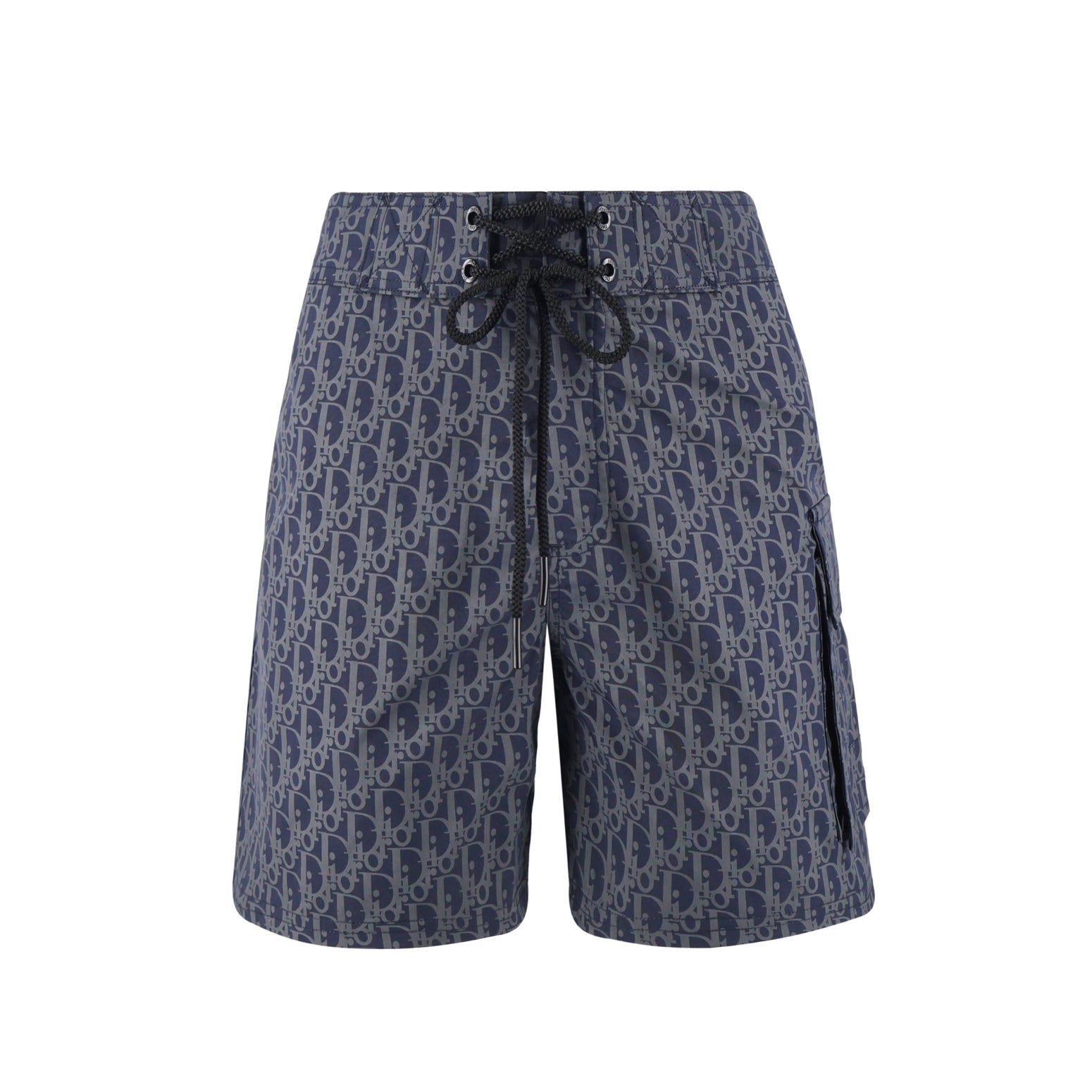 Dior Men's Summer Solid Colour Letter Print Lace Up Casual  Straight Swimming Shorts #77469