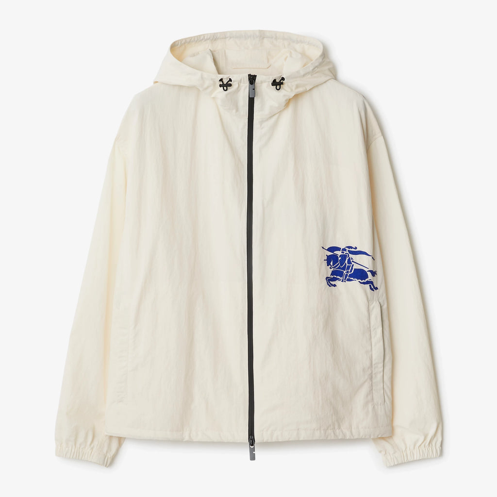 Burberry Men's Spring and Autumn Solid Color Logo Printed Hooded Zipper Long Sleeve Jacket #72149