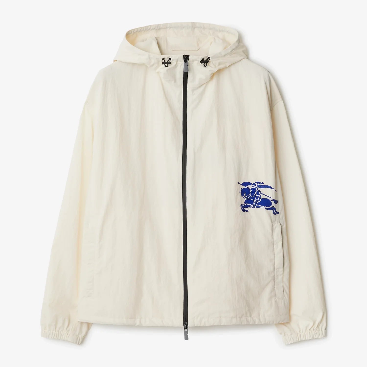 Burberry Men's Spring and Autumn Solid Color Logo Printed Hooded Zipper Long Sleeve Jacket #72149
