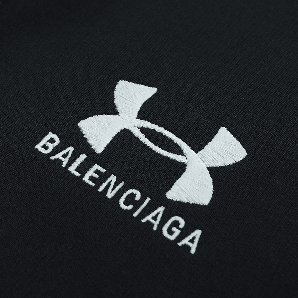 Balenciaga X Under Armour Men's and Women's Alphabet Printed Hooded Zipper Long Sleeve Sweatshirt Jacket Knit Sweatpants Pants Set Suit #72338