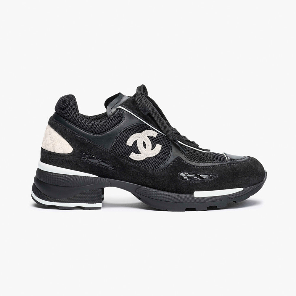 Chanel Sneakers Mixed Fibers Suede Calfskin Calfskin #335038