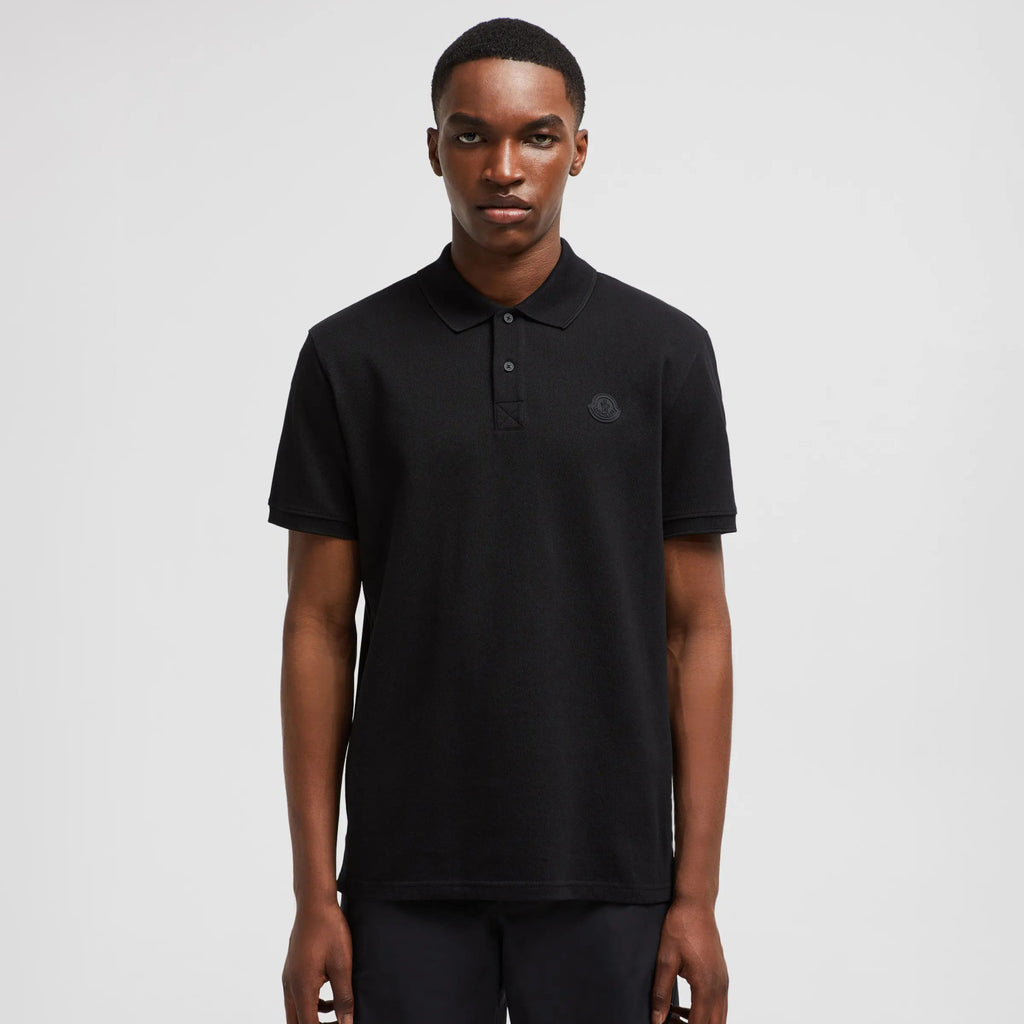 Moncler Men's Summer Solid Color Letter Printed Polo Neck Cotton Short Sleeve T-Shirt #76191