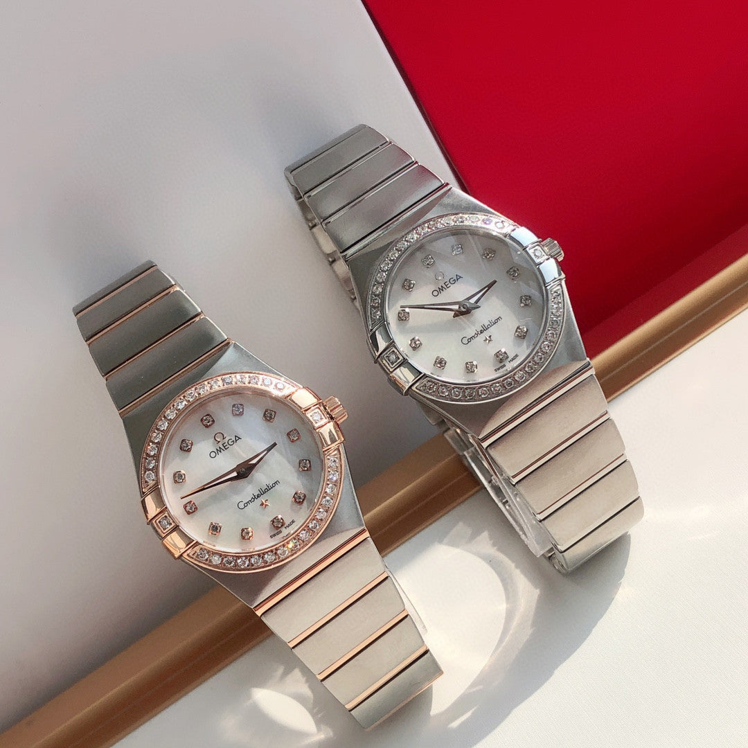 OMEGA Women's Anti-Glare Sapphire Mirror Swiss Quartz Watch #96953