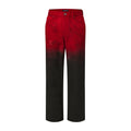 Louis Vuitton Men's Fall/Winter Black and Red Gradient Embroidered Logo Patterns Straight Leg Jeans Pants #98169