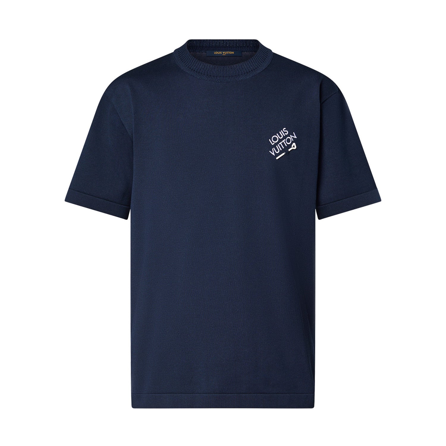 Louis Vuitton Men's Summer Embroidered Logo Round Neck Cotton Short Sleeve T-Shirt #97695