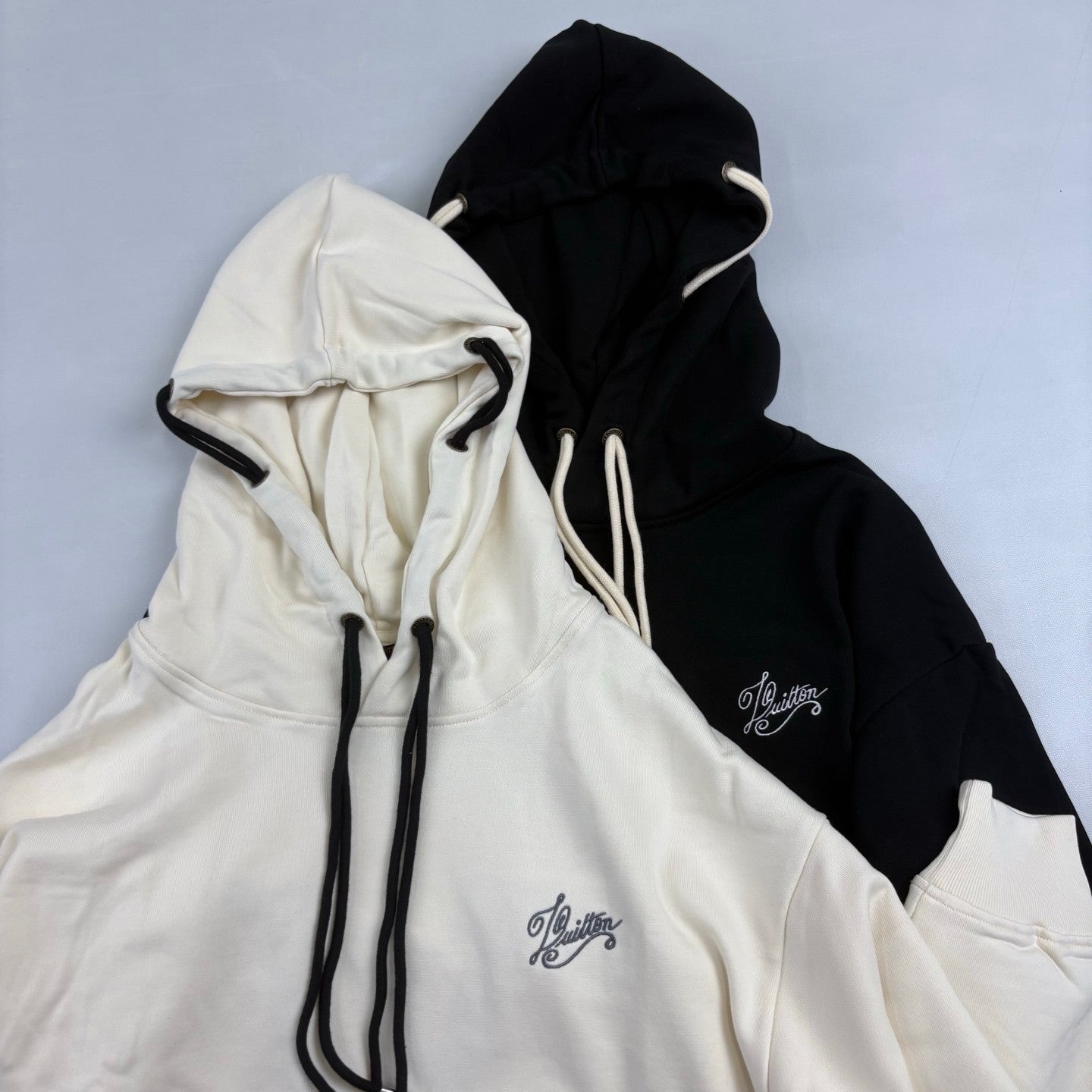 Louis Vuitton Men's And Women's Spring/Fall Fashion Casual Solid Color Cotton Knit Hoodie With Logo Embroidery Sweatshirt #78567