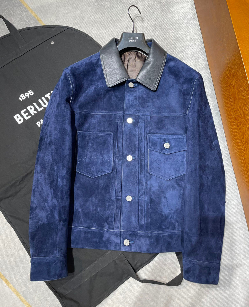 Berluti Suede Leather Jacket Ngvp #6519
