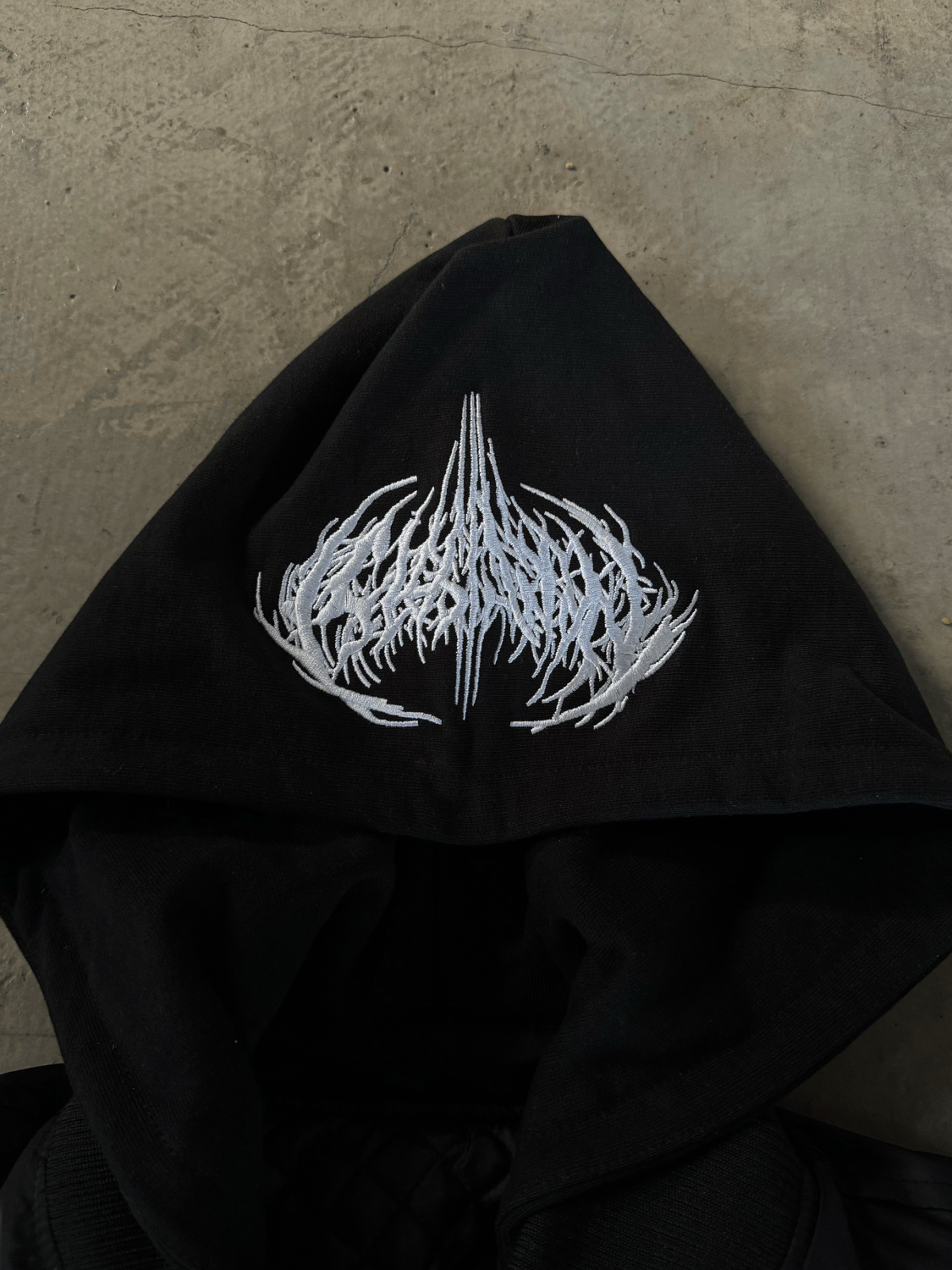 GRAILZ Playboi Carti Narcissist Cropped Bomber Jacket Men's Autumn And Winter Embroidered Logo Zipper Long Sleeve Solid Color Hooded Jacket Coat #71839