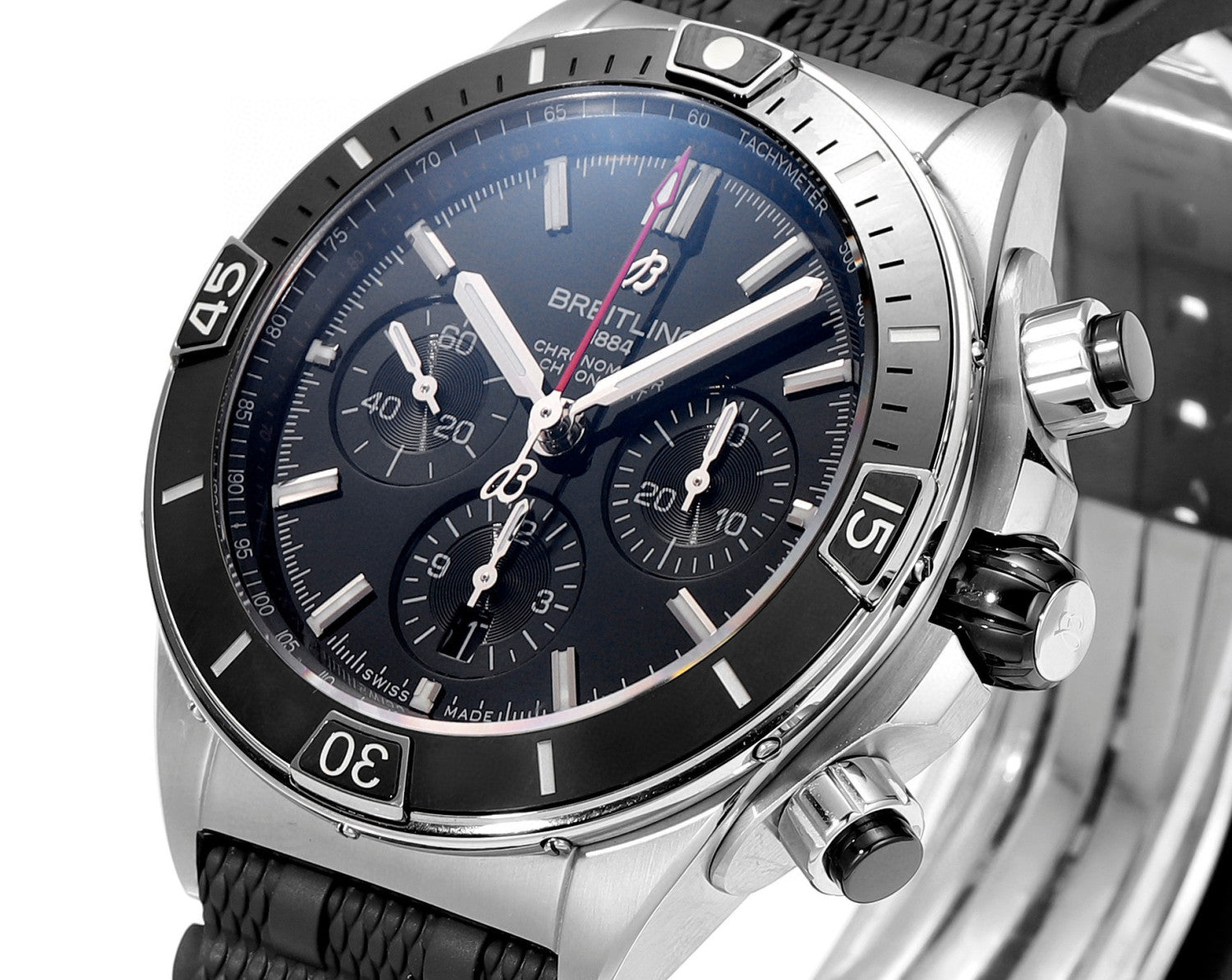 Breitling Silicone Bracelet Mechanical Watch #96675