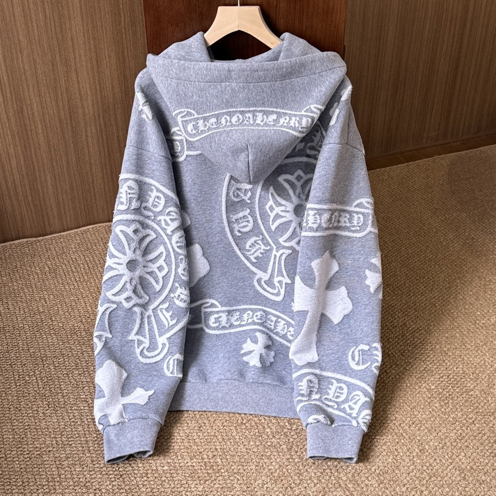 Chrome Hearts 25FW Gothic Style Laser Burnt Hooded Sweatshirt #332924