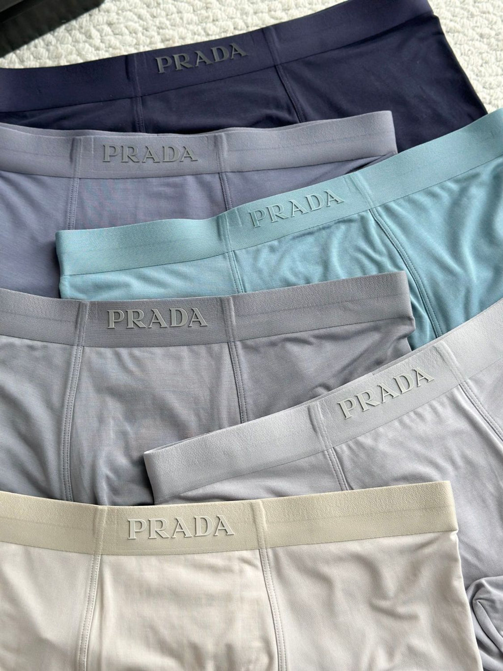 Prada Men's Modal Lightweight High Elastic Solid Color Breathable Boxer Shorts #333082