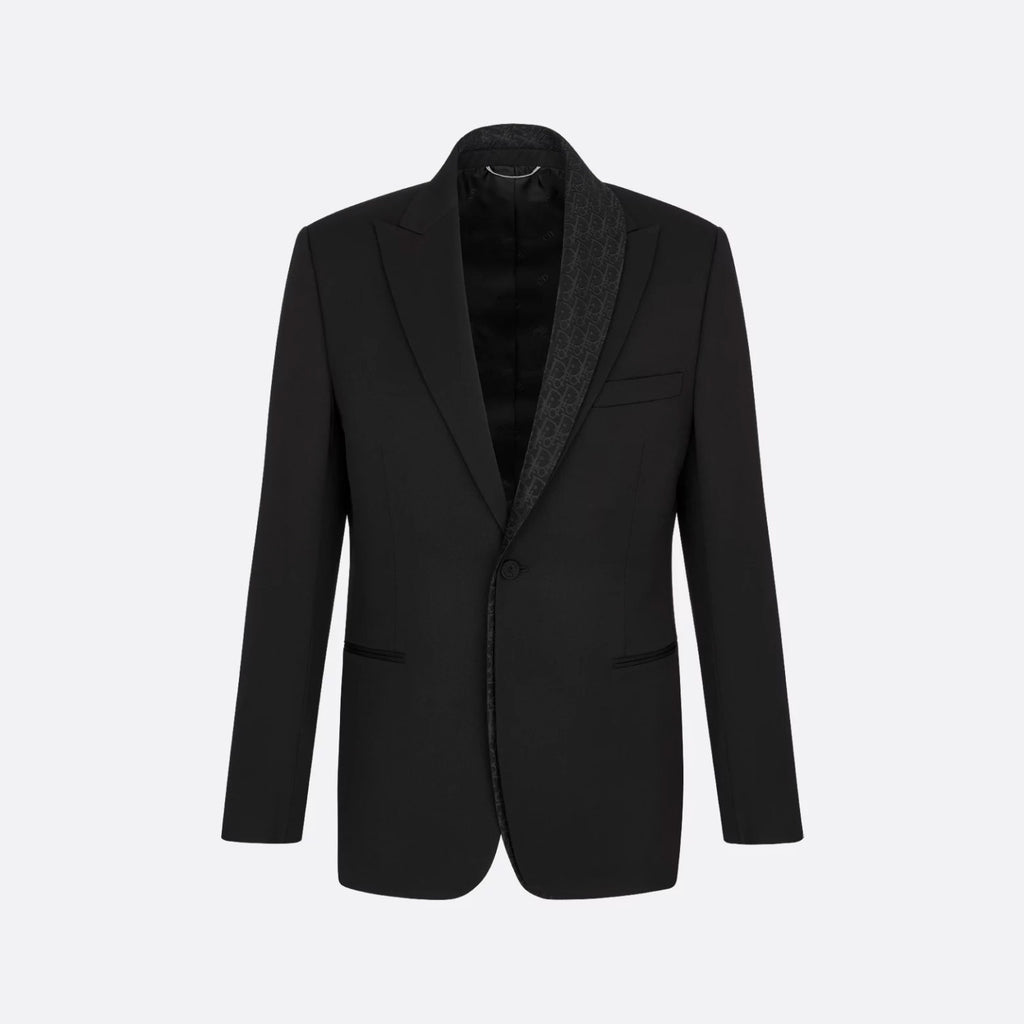 Dior Men's Autumn/Winter Solid Color Classic Lapel Single-Breasted Wool Twill Fabric Twill Print Casual Long Pants Blazer Jacket Suit Set #78244