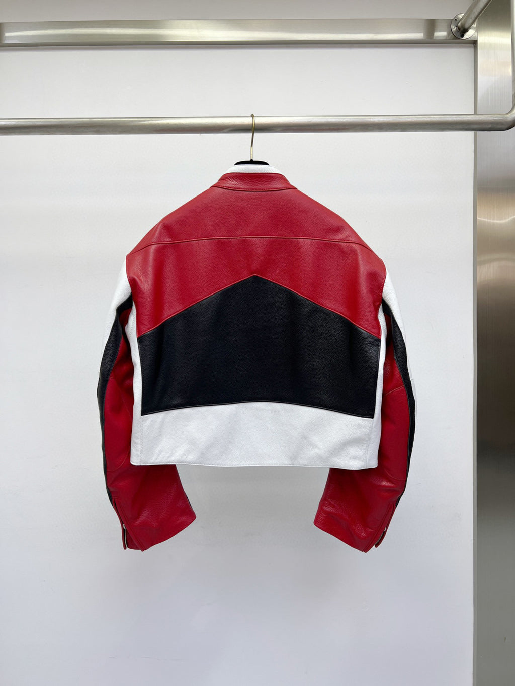 Vetements Black Short Sleeved Leather Jacket #21919