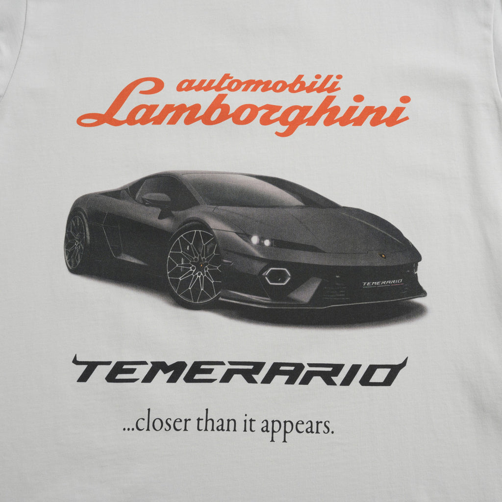 Balenciaga x Lamborghini  Men's and Women's Summer Car Print Round Neck Regular Fit Cotton Short Sleeve T-Shirt #74769