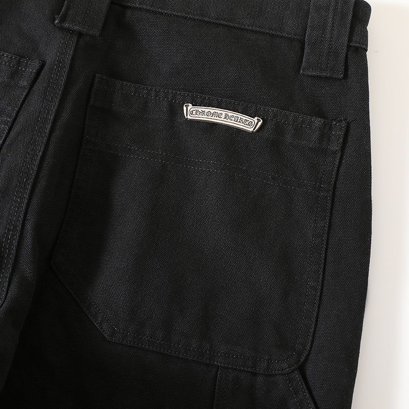 Chrome Hearts Men's Spring/Autumn Fashion Casual Solid Colour Straight Leg Work Trousers #78186