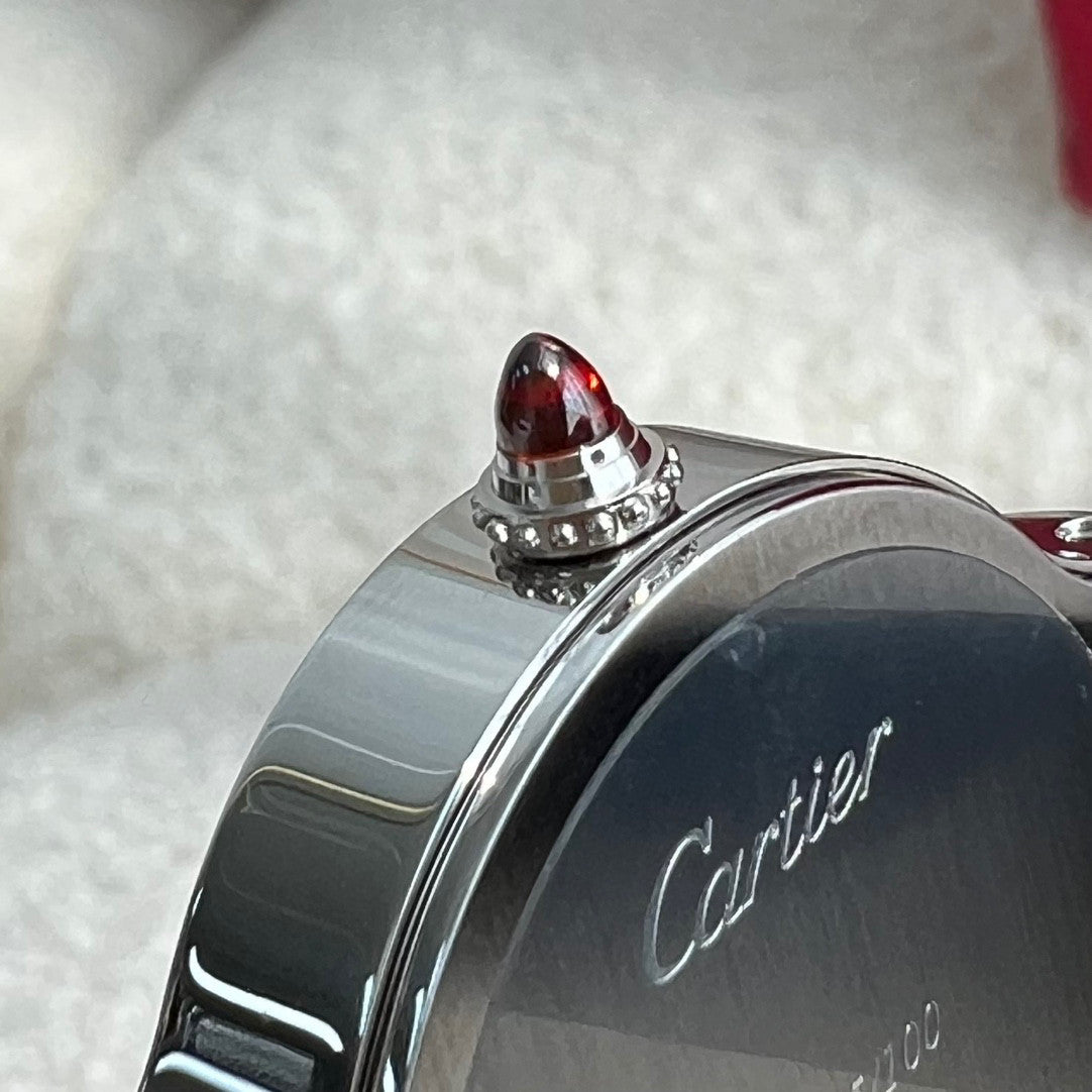 Cartier Women's Half Round Leather Strap Watch #96624