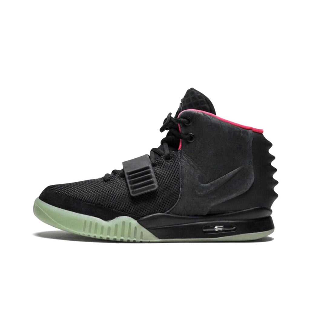 Kanye West x Nike Air Yeezy II NRG Black Solar Red Men's Mid-Top Cushioned Casual Basketball Shoes #76972