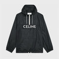 Celine Men's Spring and Fall Logo Printed Nylon Regular Fit Half Zip Hooded Pullover Jacket #98419