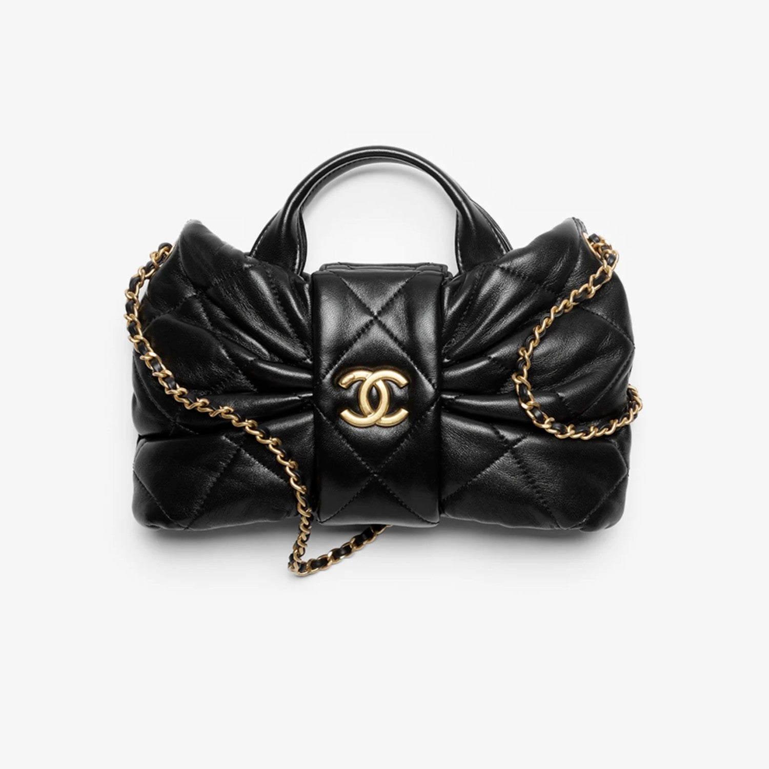 Chanel Women's Fashion Classic Solid Color Leather Bow Handbag Brand Logo Chain Bag Tote Crossbody Bag Bags #78911