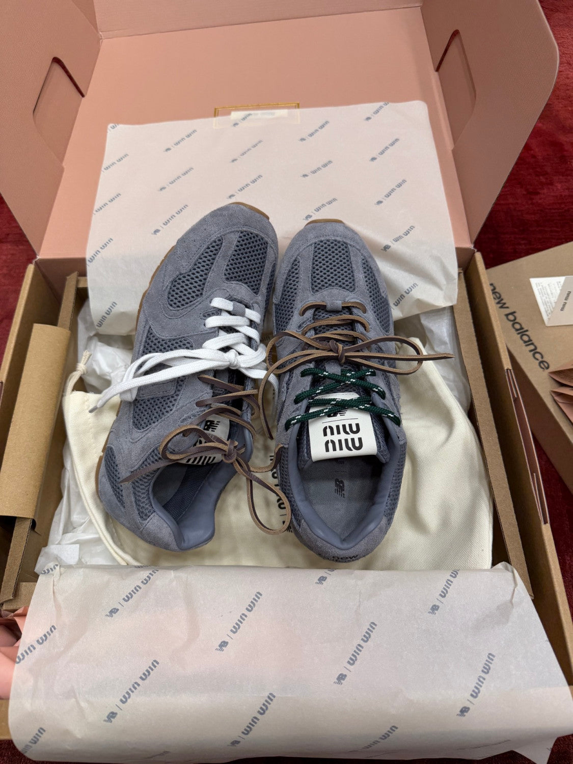New Balance X Miu Miu 530 Sl Leather Sneakers #336509
