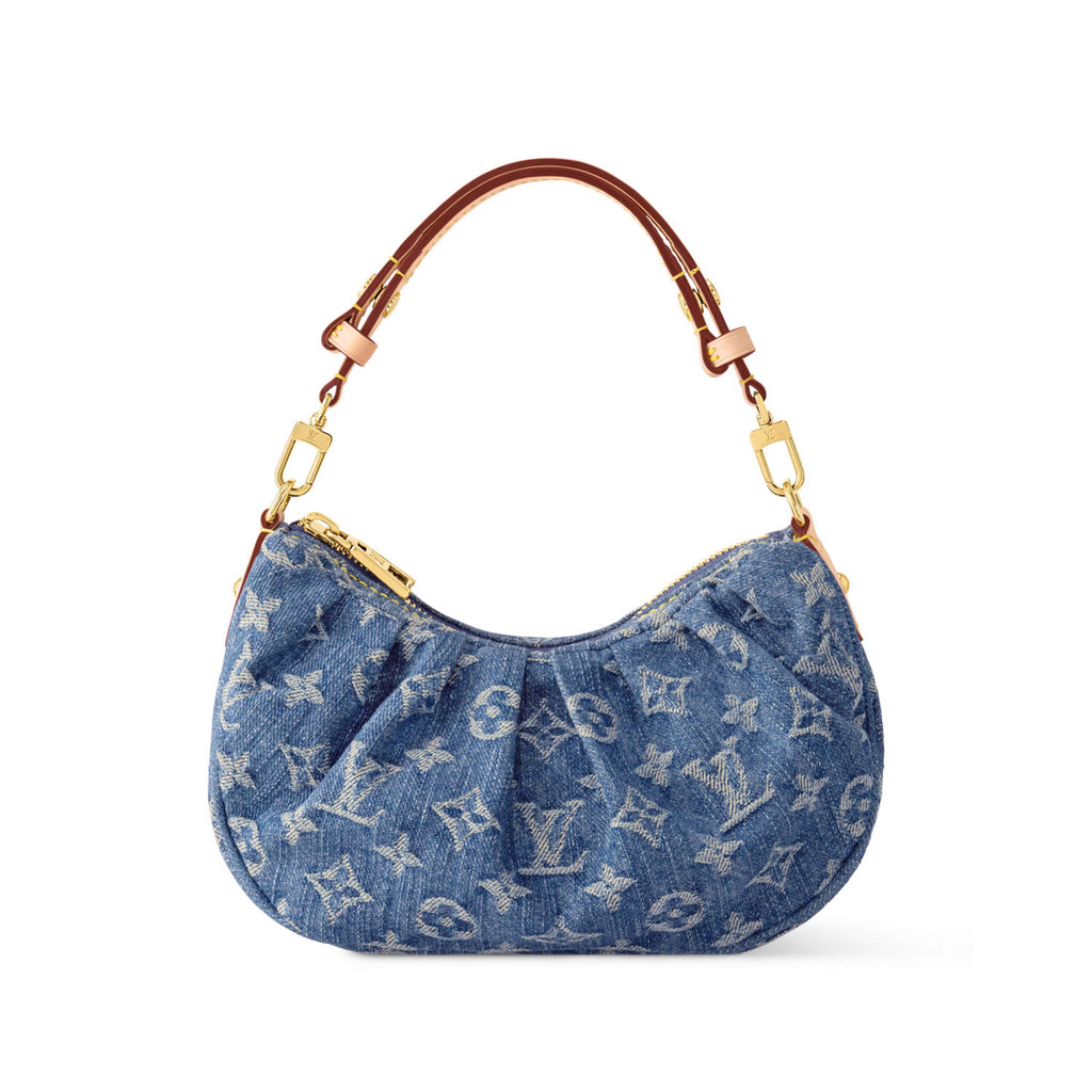Louis Vuitton Pochette Valley Women's Solid Color Logo Print Denim Tote Bag Shoulder Bags #77379