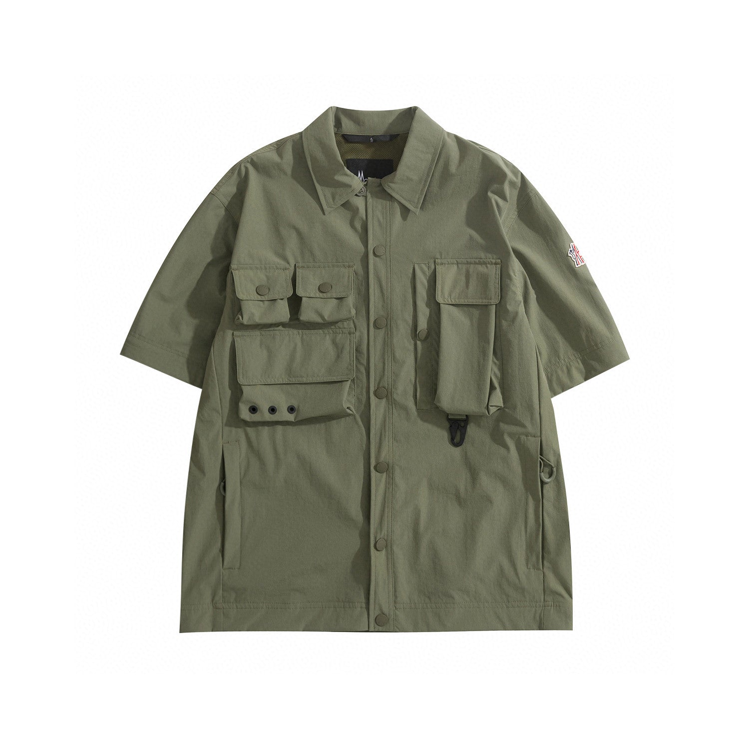 Moncler Men's Spring/Fall Casual Single-Breasted Solid Color Multi Pocket Detachable Sleeve Workwear Jacket #78895